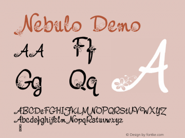 Nebulo Demo Version 1.000 Font Sample