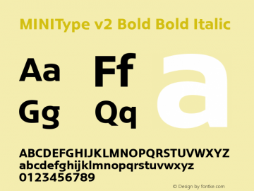 MINIType v2 Bold Bold Italic Version 2.1图片样张