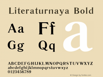 Literaturnaya Bold 001.001 Font Sample