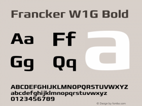 FranckerW1G-Semibold Version 1.00 Font Sample