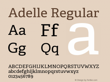 Adelle-Regular Version 2.000 Font Sample