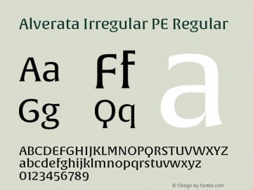 AlverataIrregularPE Version 1.001图片样张