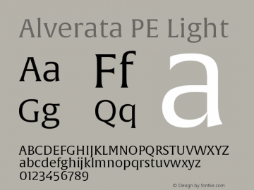 AlverataPELight Version 1.001图片样张