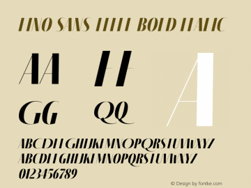 Fino Sans Title Bold Italic Version 1.012;PS 001.012;hotconv 1.0.88;makeotf.lib2.5.64775图片样张