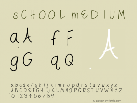 School Medium Version 001.000 Font Sample