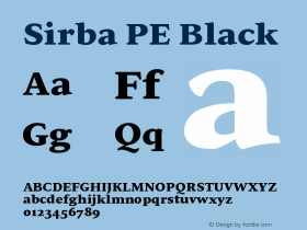 SirbaPEBl Version 2.006 Font Sample