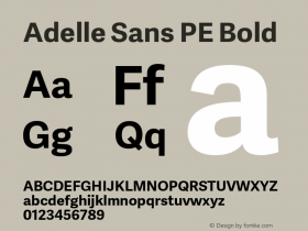 AdelleSansPE-Bold Version 2.000 Font Sample