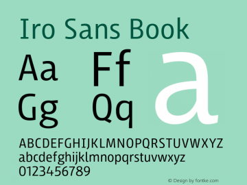 Iro Sans Book Version 1.001;PS 001.001;hotconv 1.0.88;makeotf.lib2.5.64775 Font Sample