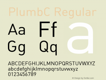 PlumbC Version 001.000 Font Sample