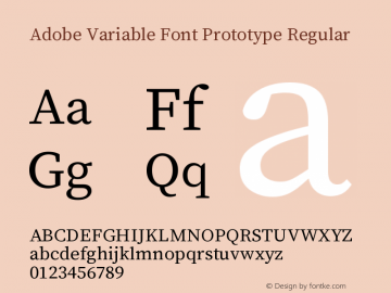 Adobe Variable Font Prototype Version 1.003;PS 1.2;hotconv 16.6.54;makeotf.lib2.5.65590 Font Sample