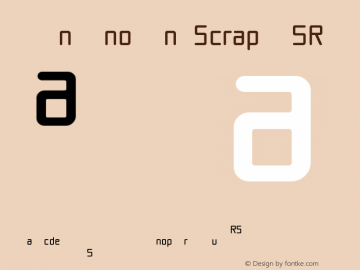  Scrap-5R Version 1.0 Font Sample