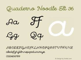 Quaderno Noodle Slt 36 Version 2.000;PS 002.000;hotconv 1.0.88;makeotf.lib2.5.64775图片样张