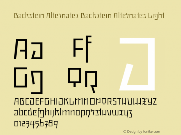 Backstein Alternates Backstein Version 1.000;PS 001.000;hotconv 1.0.70;makeotf.lib2.5.58329图片样张