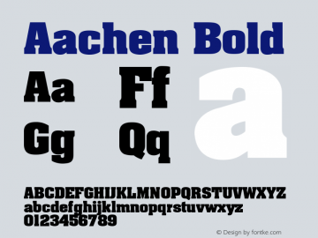 Aachen Bold  Font Sample