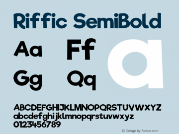 Riffic SemiBold Version 1.24图片样张