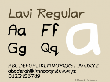 Lavi Version 1.0 Font Sample