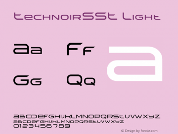 TechnoirSST Light Version 1.00 2017 Font Sample