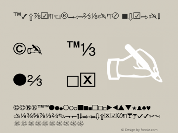 Expert-Dingbats Normal 1.000 Font Sample