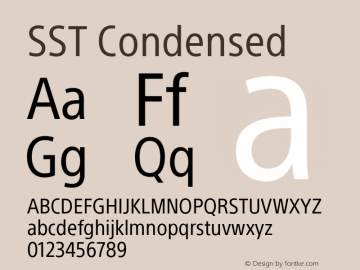 SST-Condensed Version 1.01 Font Sample