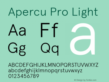 Apercu Pro Light Version 2.002; ttfautohint (v1.5)图片样张