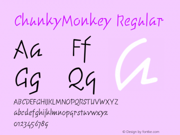 ChunkyMonkey Regular Rev 002.000 Font Sample