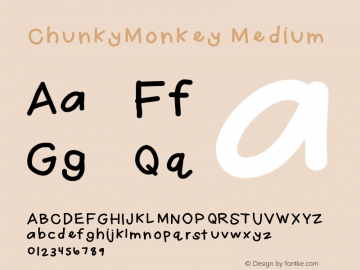 ChunkyMonkey Medium Version 001.000 Font Sample