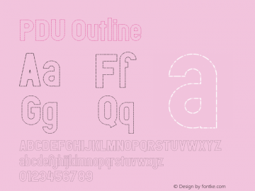 PDU-Outline Version 1.001; ttfautohint (v1.5) Font Sample