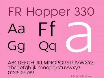 FRHopper330 Version 1.000 2010 initial release Font Sample