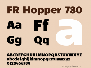 FRHopper730 Version 1.000 2010 initial release Font Sample