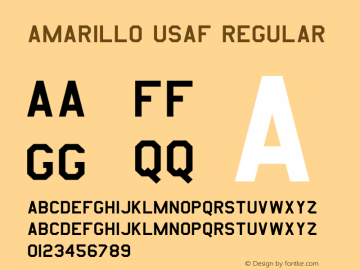 Amarillo USAF Font Family|Amarillo USAF-Uncategorized Typeface-Fontke.com