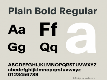 Plain Bold Regular Version 1.000; ttfautohint (v1.00rc1) -l 8 -r 50 -G 200 -x 14 -D latn -f none -w 