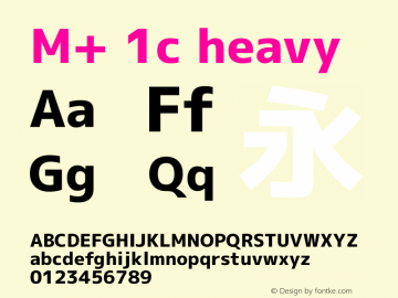M+ 1c heavy Version 1.046 Font Sample