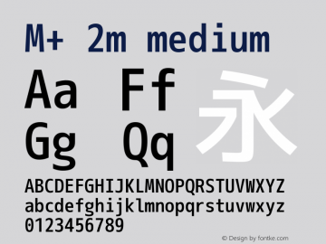 M+ 2m medium Version 1.046 Font Sample