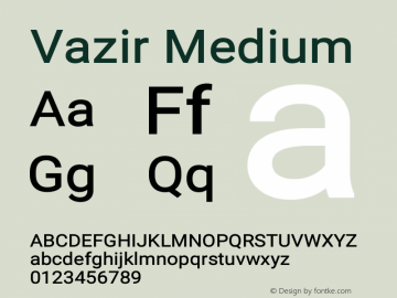 Vazir Medium Version 14.0.0 Font Sample