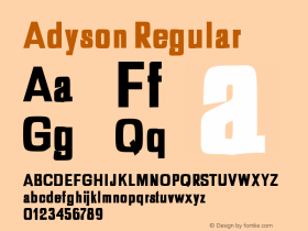 Adyson Regular Version 1.0图片样张