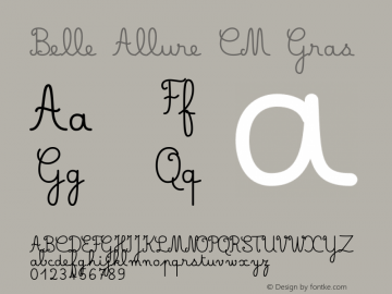 Belle Allure CM Gras Version 1.05 Font Sample