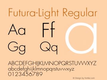 Futura-Light Converted from d:\cwin31\system\FUL_____.TF1 by ALLTYPE图片样张