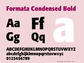 Formata Condensed Bold 001.000图片样张