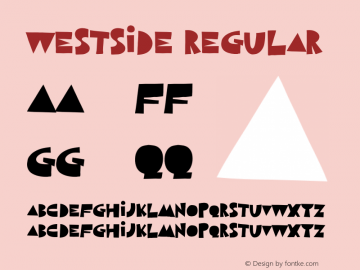 WestSide 1.000 Font Sample