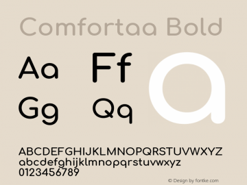 Comfortaa Bold Version 3.100 Font Sample