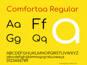 Comfortaa Regular Version 3.100;PS 003.100;hotconv 1.0.88;makeotf.lib2.5.64775 Font Sample