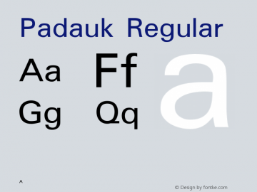 Padauk Version 2.0 Font Sample