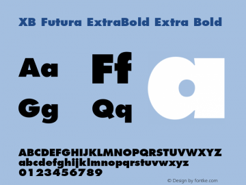 XB Futura ExtraBold Extra Bold 001.000图片样张