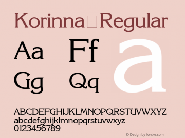 Korinna  Font Sample