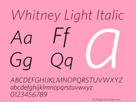 Whitney-LightItalic Version 2.200 Basic (Latin-X)图片样张