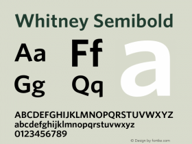 Whitney-Semibold Version 2.200 Basic (Latin-X)图片样张