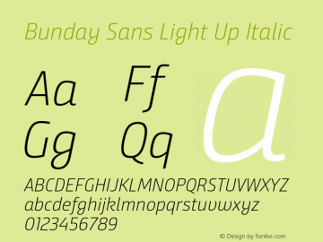 BundaySans-LightUpIt Version 1.43图片样张