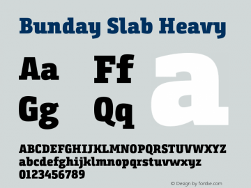 BundaySlab-Heavy Version 1.6 Font Sample
