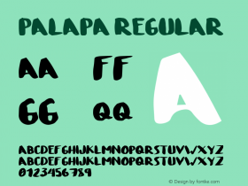 Palapa 1.000 Font Sample