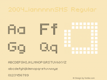 2004_iannnnnSMS Version 1.000 2004 initial release Font Sample